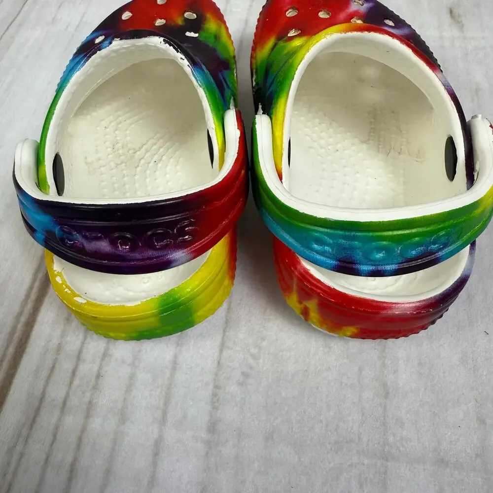 crocs tie dye‎ toddler sandals 4C